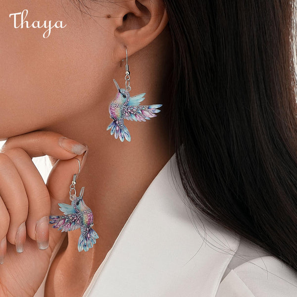 Thaya Hummingbird Drop Earrings