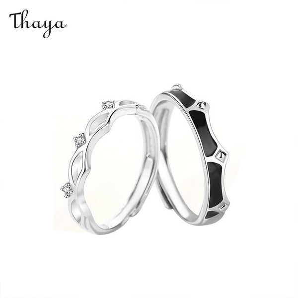 Thaya 925 Silber Prinzessin und Ritter Paarringe