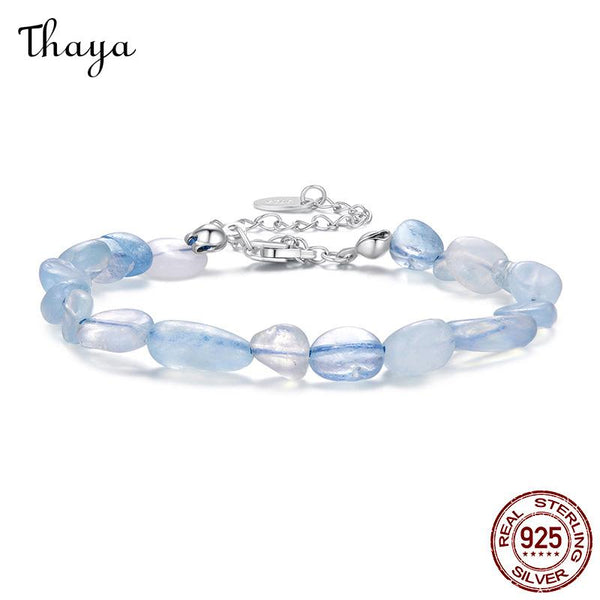 Thaya S925 Silver Aquamarine Stone Bracelet