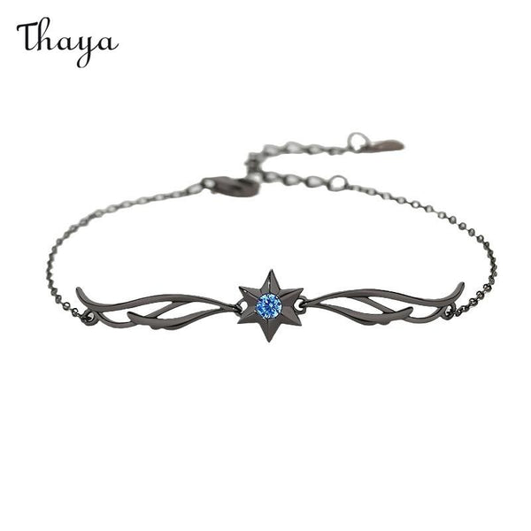 Thaya 925 Silver Starry Wings Bracelet & Earrings