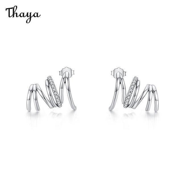 Thaya 925 Silber Glamouröse Diamant Ohrringe