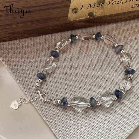 Thaya S925 Silver Crystal Contrast Color Chain Set