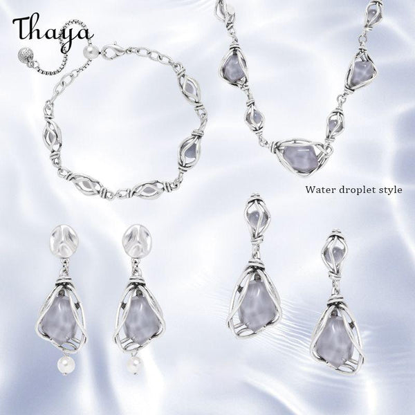 Thaya Simple Water  Droplet Jewelry Set