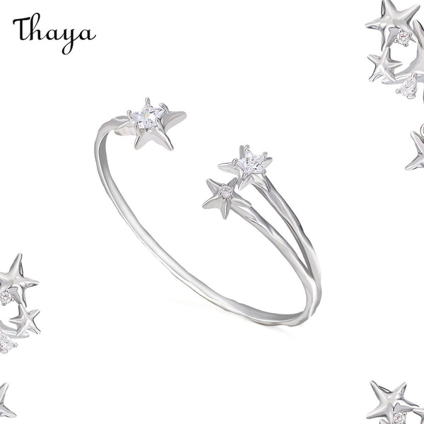 Thaya Imprisoned Stars Liquid Metal Starburst Bracelet