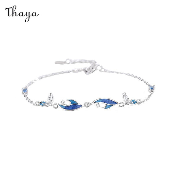 Thaya 925 Silber Schmetterling Meerestraum Armband