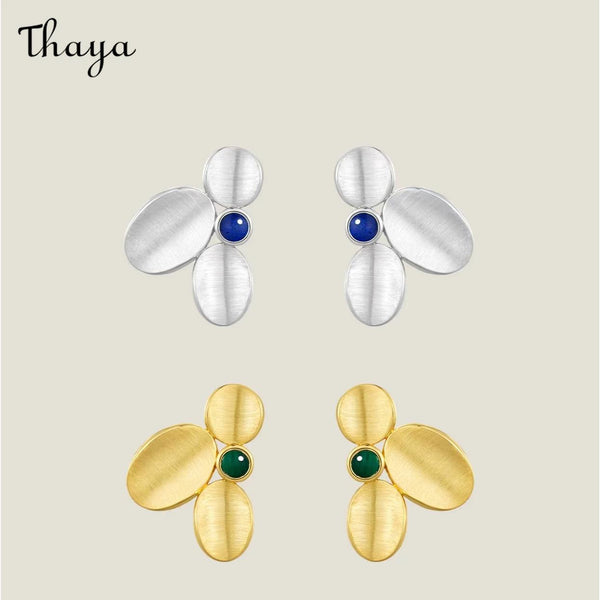 Thaya Blossom Pinellia Flower Stud Earrings
