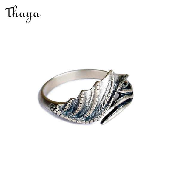 Thaya 925 Silver Dragon Wing Ring