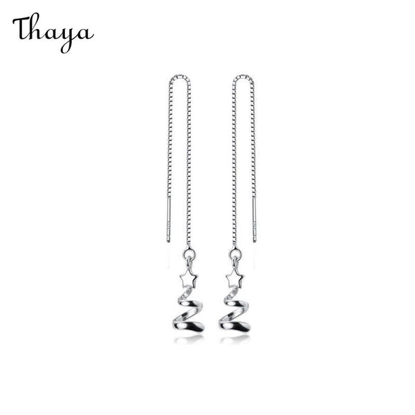 Thaya Pentagramm-Ohrringe aus 925er Silber