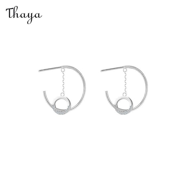 Boucles d'oreilles Thaya en argent 925 de type C