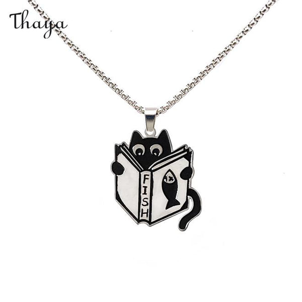 Collier Thaya Love Learning Petit Chaton Noir