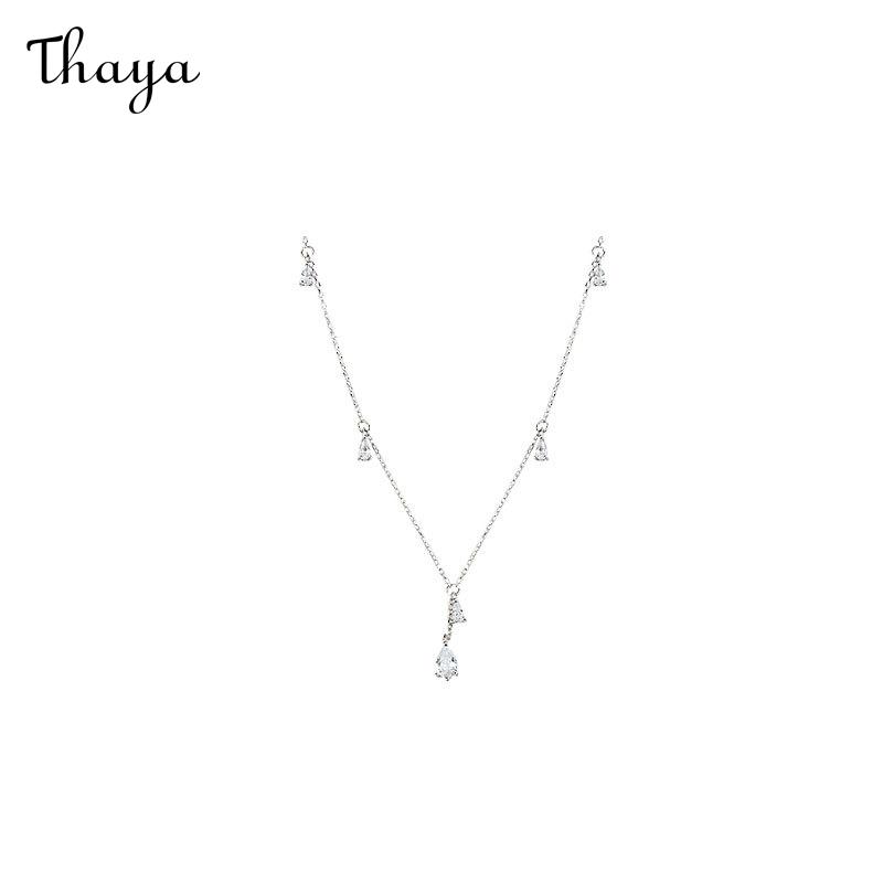 Thaya 925 Silber Quasten-Tropfen-Halskette