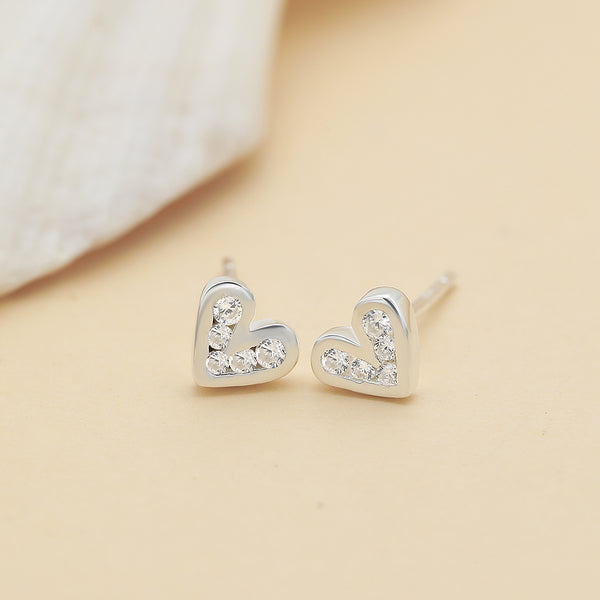 Thaya  925 Silver Love Heart Earrings