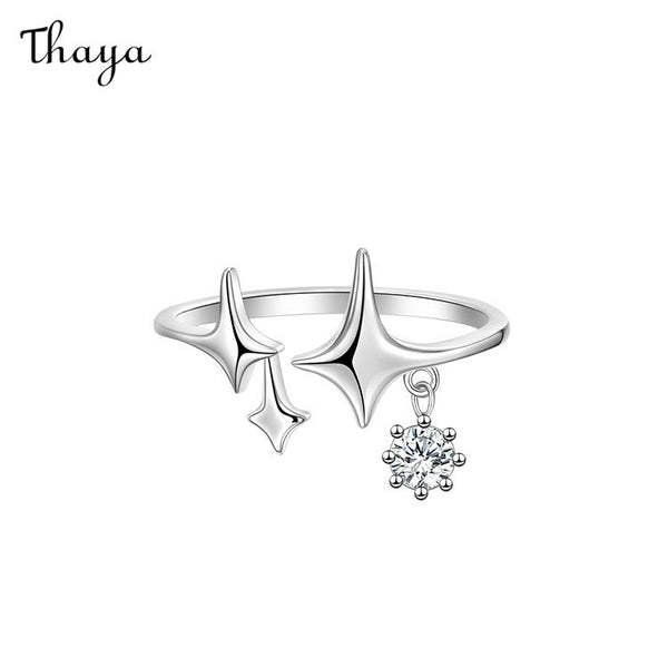 Thaya Silver Stars Ring