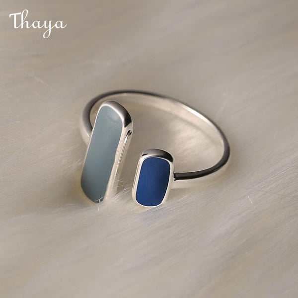 Thaya 925 Silver Two Tone Oil Drip Ring