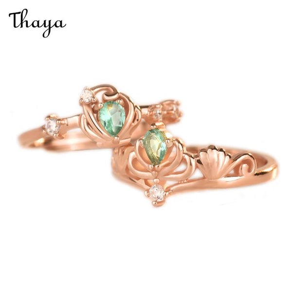 Thaya 925 Silver Mermaid Crown Ring