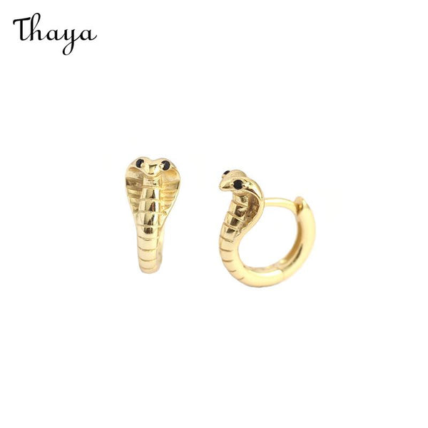 Thaya 925 Silver Eye King Snake Earrings