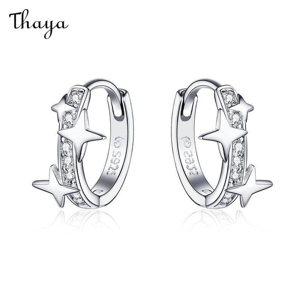 Thaya 925 Silver Charming Stars Earrings
