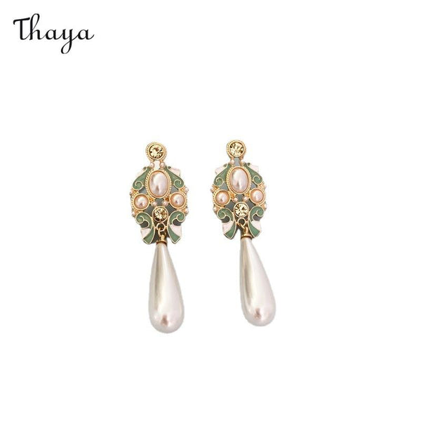 Thaya Vintage longues boucles d'oreilles en perles