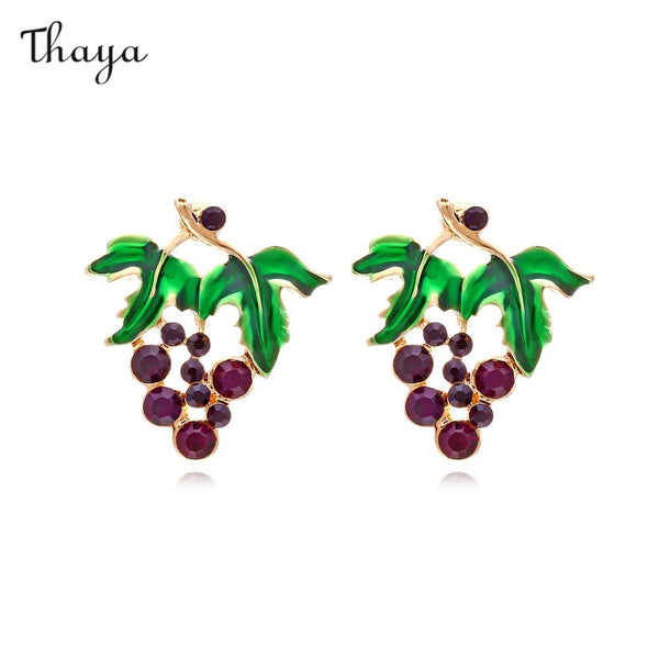 Thaya Diamond Grape Earrings