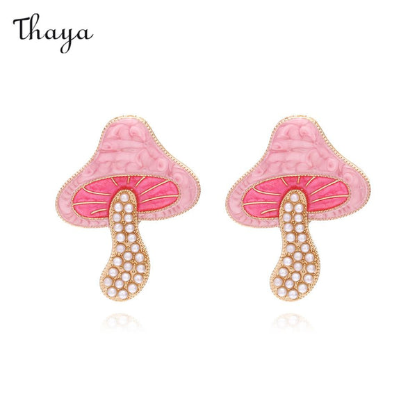 Thaya Artistic Revival Mushroom Earrings