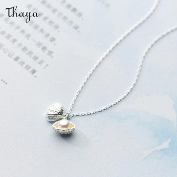 Thaya 925 Silver Shell Pearl Necklace