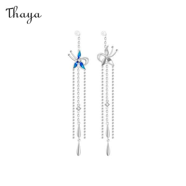 Thaya  Elegant Tassel Flowers Earrings