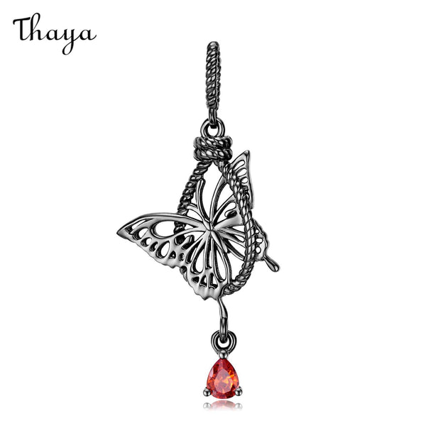 Thaya 925 Silver Fluttering Butterfly Necklace