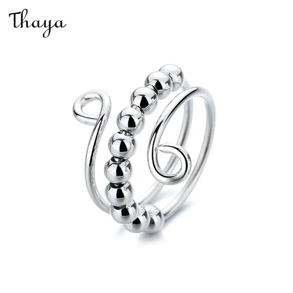 Thaya 925 Silber Swivel Round Bead Ring