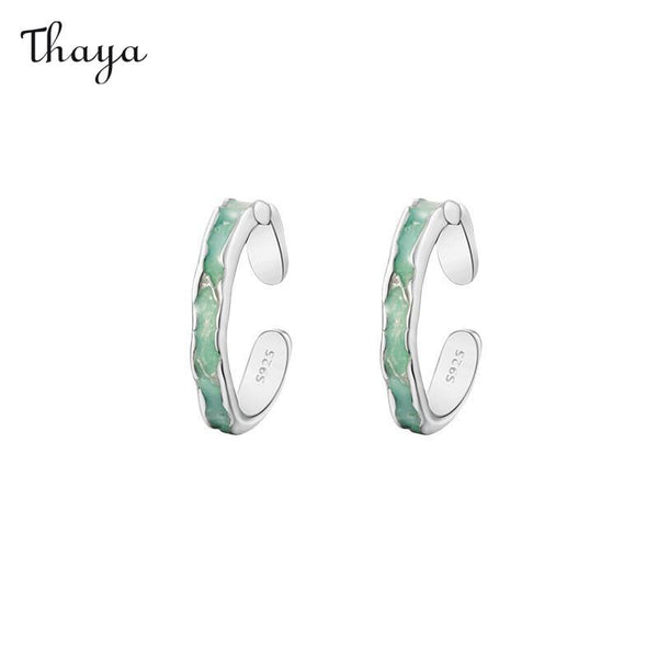 Thaya Mint Green Ear Buckles Ear Clips