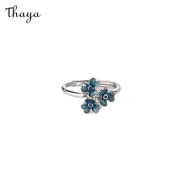 Thaya 925 Silber Iris Blumenring