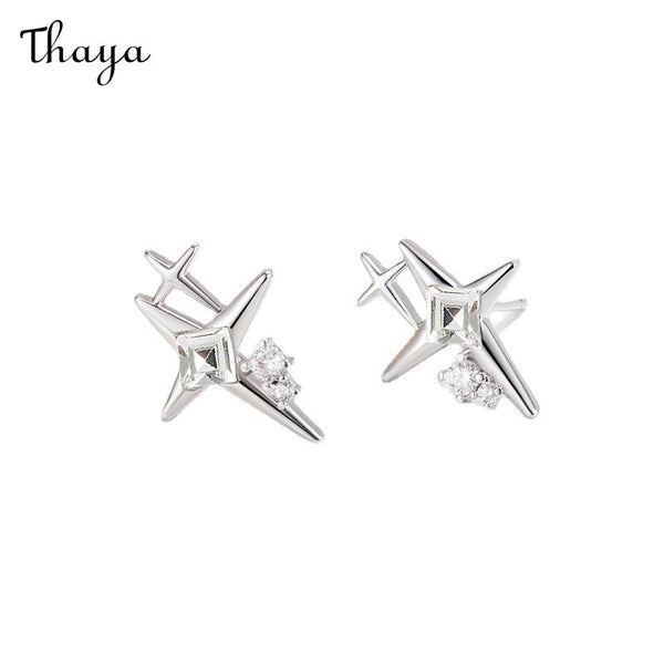 Thaya Cross Star Earrings