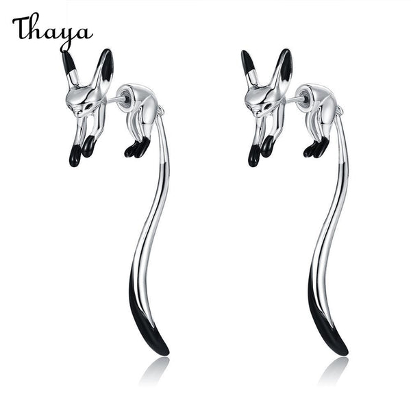 Boucles d'oreilles renard mignon en émail Thaya r