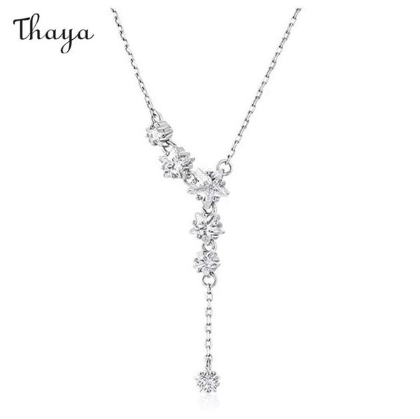 Thaya 925 Silver Star Tassel Necklace