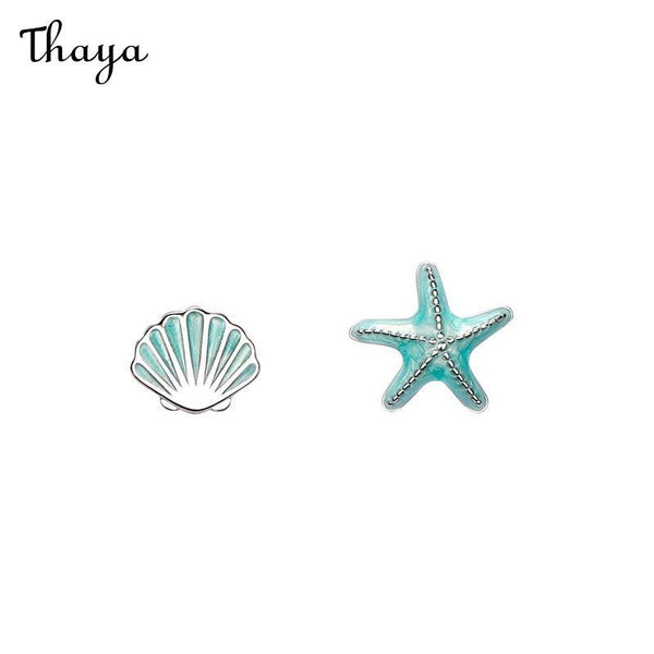 Boucles D'oreilles Tiges Coquillage Etoile De Mer Thaya