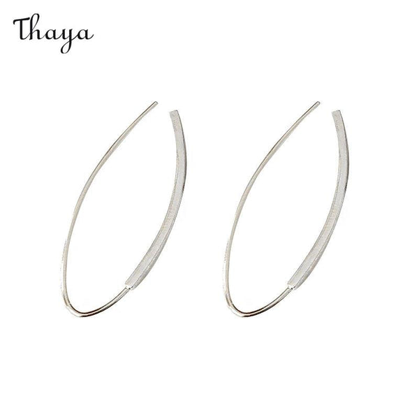 Thaya 925 Silver Geometric Tube Earrings