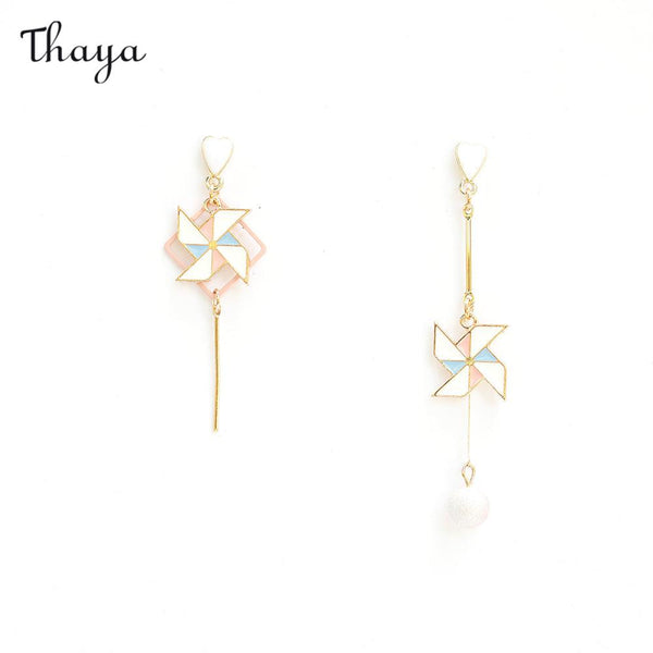 Boucles d'oreilles moulin à vent asymétriques Thaya