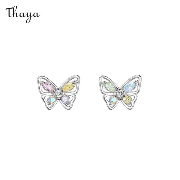 Thaya 925 Silver Butterfly Stud Earrings