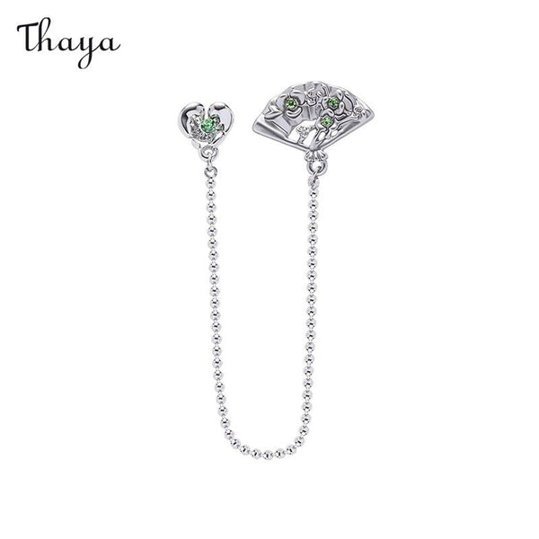 Thaya Lucky Fan Ear Clip Earrings
