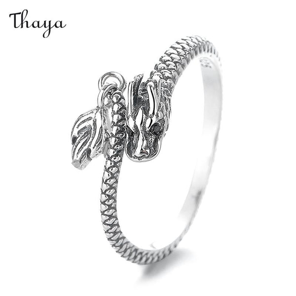 Thaya 925 Silver Dancing Dragon Ring.