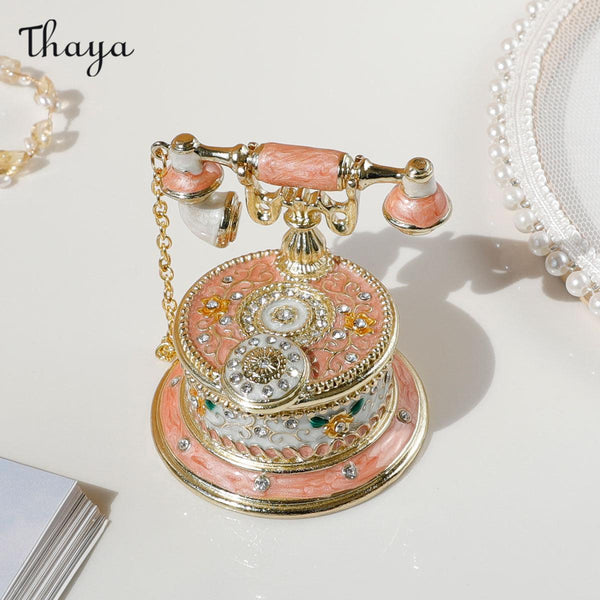 Thaya Retro Home Telephone Ornaments Jewelry Box Storage Box