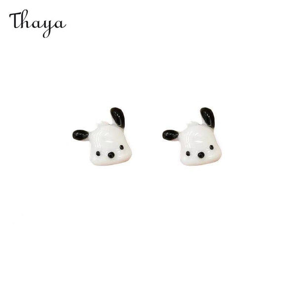 Thaya Cartoon Pug Earrings