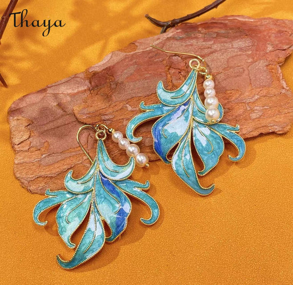 Thaya Gilt Pearl Antique Earrings