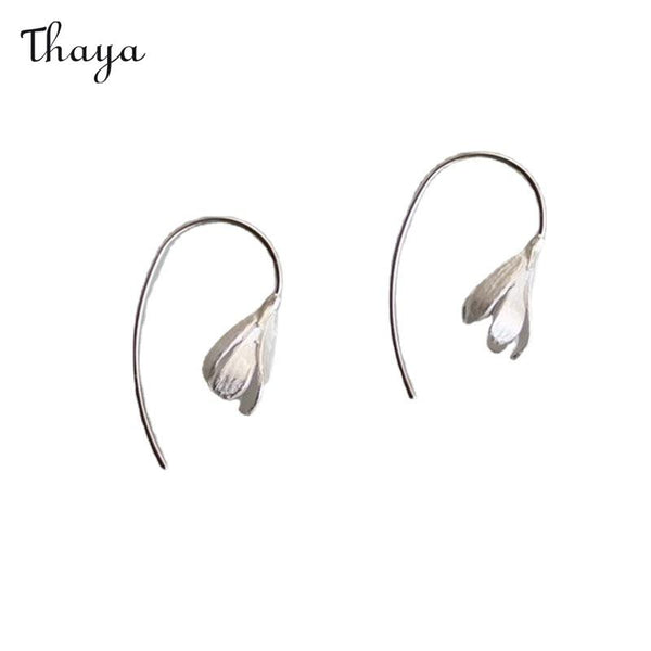 Thaya 925 Silber Blumen Ohrhaken Ohrringe