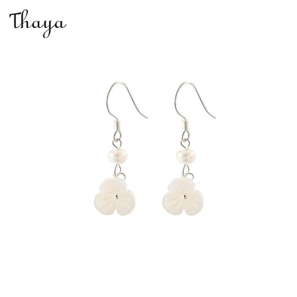 Thaya Fairy Shell Flower Earrings