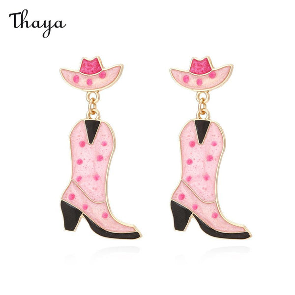 Thaya Dripping Hat Boots Earrings