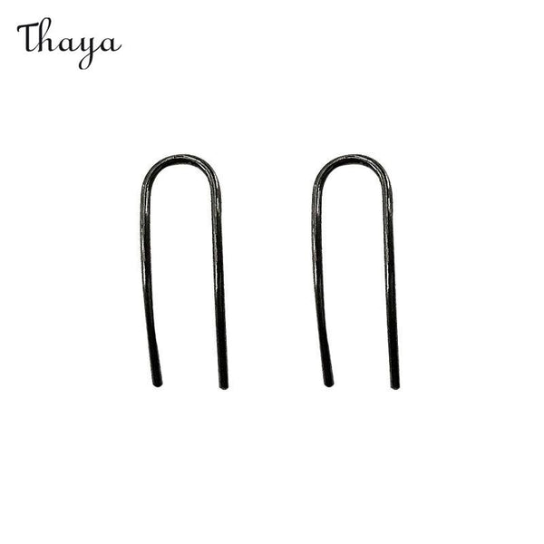 Thaya 925 Silver Simple Hook Earrings