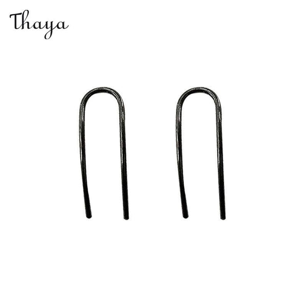 Thaya 925 Silber Einfache Haken Ohrringe