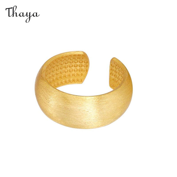 Thaya 925 Silver Geometric Brushed Ring