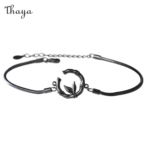 Thaya 925 Silber Forever Love Bambus Paar Armbänder