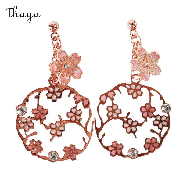 Thaya Cherry Blossom  Resin Earrings